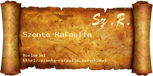 Szente Rafaella névjegykártya
